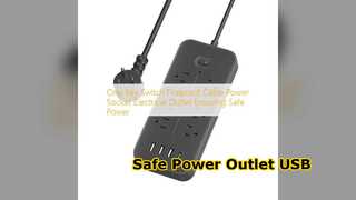 Ổ cắm điện an toàn có ổ cắm mở rộng USB