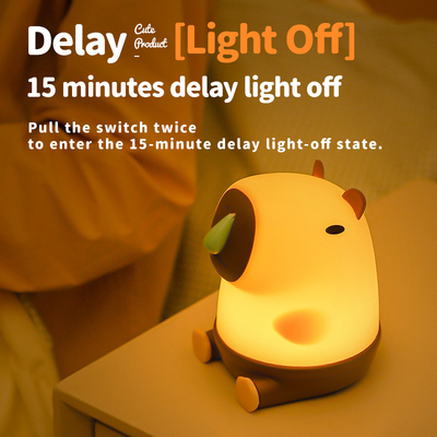 Sản phẩm bán buôn Capybara Night Light Động vật đáng yêu Đèn đêm Snottybara Đèn cảm ứng silicone trang trí Đèn cầm tay Sản phẩm sạc lại cho trẻ em