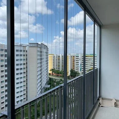 Khung ray nhôm Lưới ban công Bộ 6m Lưới an toàn ban công chính xác Được thiết kế để lắp đặt dễ dàng và bảo vệ