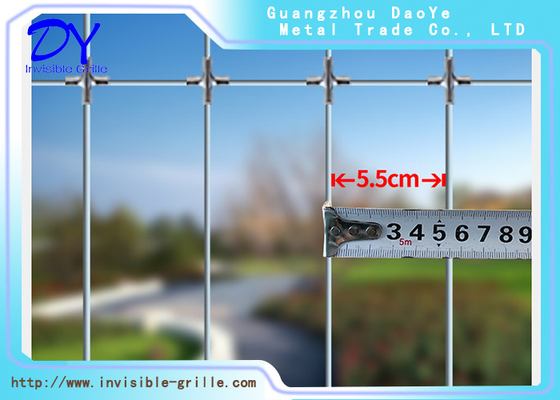 Bấm xử lý cao nhất loại thép không gỉ không thể nhìn thấy ban công lưới