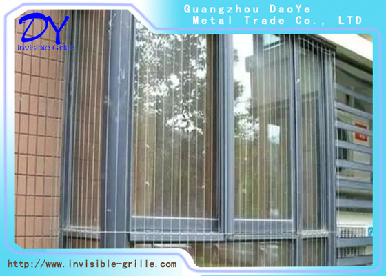 Dễ dàng để làm sạch cửa sổ Invisible Grille Cover cuối phần nhôm nhôm thép nylon dây thừng bề mặt