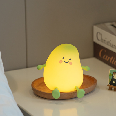 Mango Night Light Cute Children Silicone Lamp For Kids Bedroom Sleeping Lighting USB Sạc đèn LED đêm