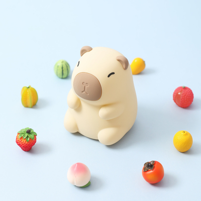 Logo tùy chỉnh Capybara Kids Gift Bedroom Sleeping Cute Soft Lamp Color Gradient Dog Silicone Night Light