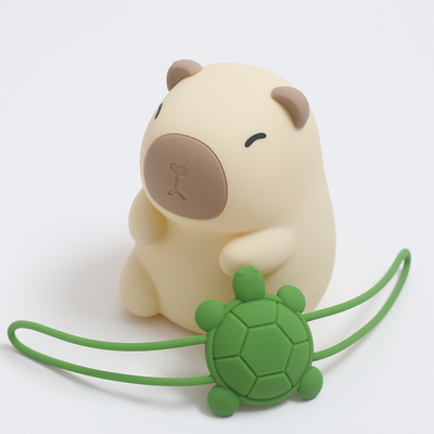 Logo tùy chỉnh Capybara Kids Gift Bedroom Sleeping Cute Soft Lamp Color Gradient Dog Silicone Night Light