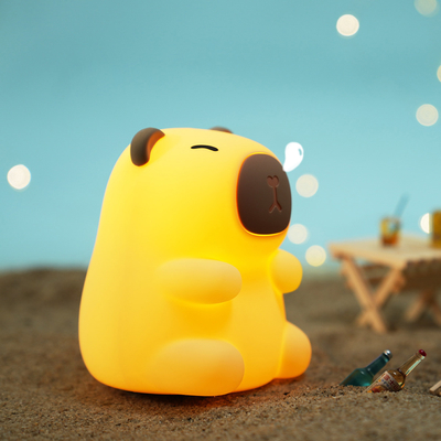 Mới đến 7 màu silicone Capybara Đèn đêm Quà tặng sinh nhật Đèn đêm