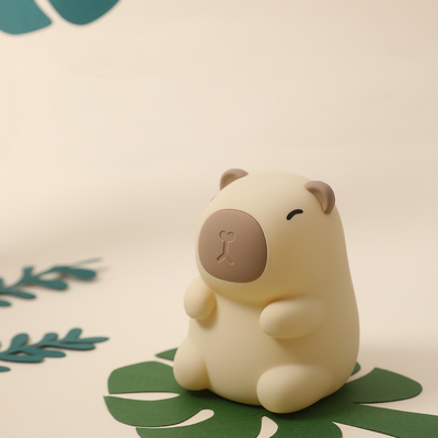 Tái sạc thiết kế dễ thương mềm silicone Capybara Đèn đêm cho phòng ngủ của trẻ em