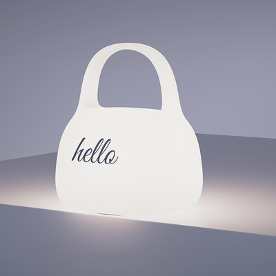 DIY Creative Gift Handbag Silicone Clapping Lamp With Time Trang trí bên giường Không khí Ngủ Đêm Ánh sáng