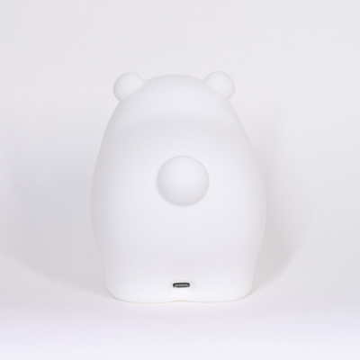 Con gấu nhỏ nhăn Silicone Night Light Phòng ngủ trẻ em Trẻ em cho ăn Đẹp sáng tạo Đèn đêm nhỏ Đèn mềm