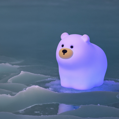 OEM LED dễ thương phim hoạt hình silicone Bear Đèn ngủ Usb Đèn đêm sạc lại phòng ngủ trẻ em Đèn đêm bên giường