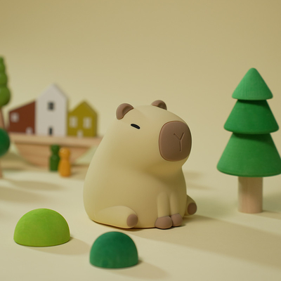 New Cute Capybara Silicone Night Light Usb Sản phẩm có thể sạc lại Led Pat Lamp Timing Dimming Decorative Table Sleep Night Lamp