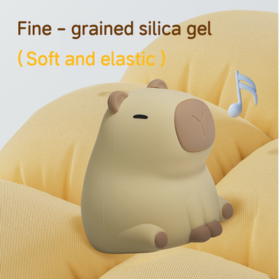 USB sạc lại làm mờ Capybara Đèn đêm Silicone Đèn đêm Phòng ngủ trẻ em Đèn bàn bên giường