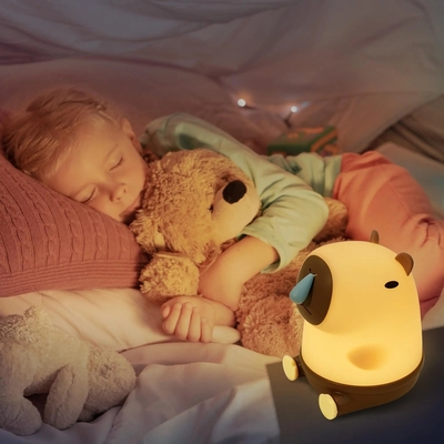 Đèn bàn Snottybara dễ thương Đèn đồ vật có thể sạc lại Đèn hoạt hình Capybara Đèn đêm silicone