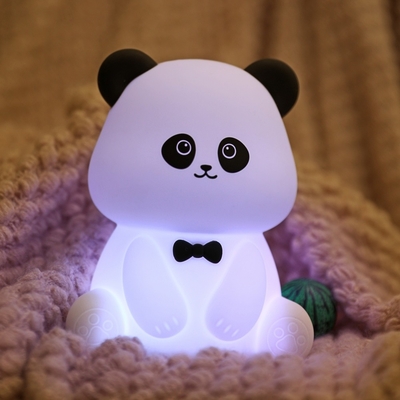 Động vật dễ thương USB Đèn trẻ em có thể sạc lại Silikon Panda Đèn đêm LED cho trẻ em Đèn đêm