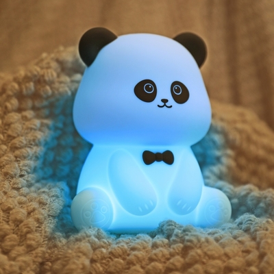 Động vật dễ thương USB Đèn trẻ em có thể sạc lại Silikon Panda Đèn đêm LED cho trẻ em Đèn đêm