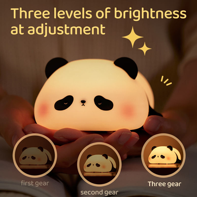 Tùy chỉnh Đèn đêm silicone Panda Usb Đàn bàn sạc Led Đèn đêm Đèn đêm silicone Đèn đêm cho phòng trẻ em