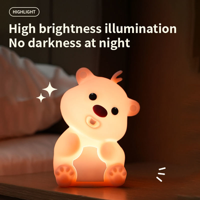 Tạo dựng lễ hội trang trí Silicone Night Light LED Pat Ngủ bầu không khí đồ chơi Ngày trẻ em quà Giáng sinh