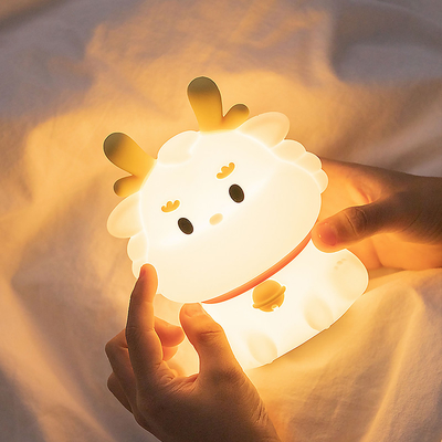Smart Voice Dragon Charge With Sleeping Silicone Pat Creative Night Light Gift Colorful Atmosphere Light (Tiếng thông minh)
