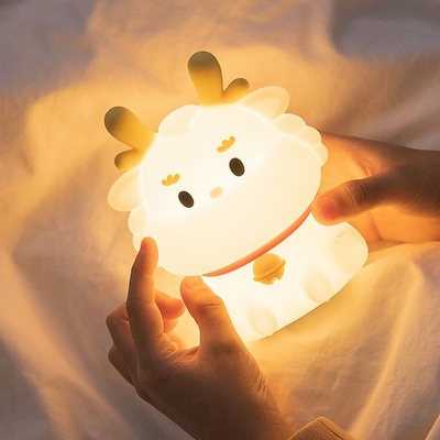 Smart Voice Dragon Charge With Sleeping Silicone Pat Creative Night Light Gift Colorful Atmosphere Light (Tiếng thông minh)