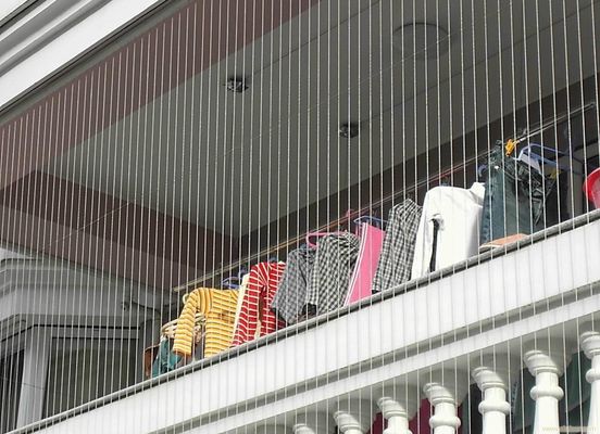 Đen không nhìn thấy ban công grille 316 dây 12 1 và lớp phủ nylon 2.0mm