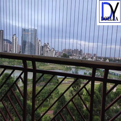 Lưới chắn song vô hình bằng thép không gỉ 316 dây 2.0mm, bọc nylon và khoảng cách dây 5cm