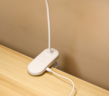 Đèn bàn LED hiện đại dành cho trẻ em Chiếc cổ Clip-On điều khiển cảm ứng USB Sản phẩm sạc lại Đèn đêm màu trắng cho học sinh