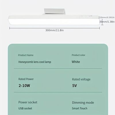 3500-6500K Nhiệt độ màu Đèn bàn LED Với điện áp 5V 1A lý tưởng