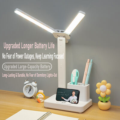 Factory Direct USB Touch Control Powered Small LED Desk Lamp Rechargeable Night Light Reading Lamp Màu trắng Đường chiếu sáng