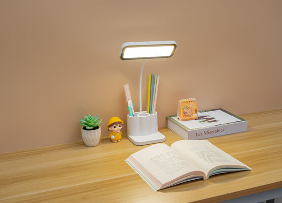 Đèn bàn LED kiểu Bắc Âu với phích cắm USB Thiết kế hiện đại Đèn đọc sách cho ban đêm Học tập tại nhà Quà tặng đặc biệt Đèn bàn Ống đựng bút