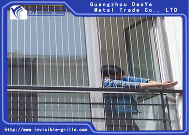 Màu đen xám Stainless Steel Wire Window Invisible Grille 2.0mm