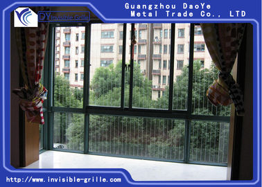 Màu đen xám Stainless Steel Wire Window Invisible Grille 2.0mm