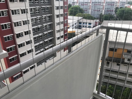 Mạng lưới cáp vô hình 2,5mm cho cửa sổ. Sợi thép trong suốt. Khoảng cách 10cm.