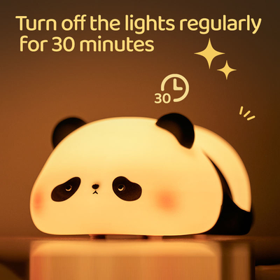 Tùy chỉnh Đèn đêm silicone Panda Usb Đàn bàn sạc Led Đèn đêm Đèn đêm silicone Đèn đêm cho phòng trẻ em