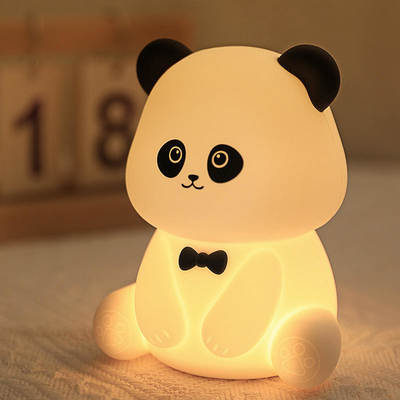 Động vật dễ thương USB Đèn trẻ em có thể sạc lại Silikon Panda Đèn đêm LED cho trẻ em Đèn đêm