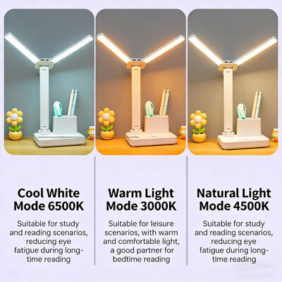 Đèn bàn LED di động có cổng sạc USB và nhiều mức độ sáng, lý tưởng cho du lịch và học tập