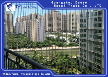 Giải pháp an toàn Stainless Steel Wire Grill Aluminium cho ban công Invisible Grill