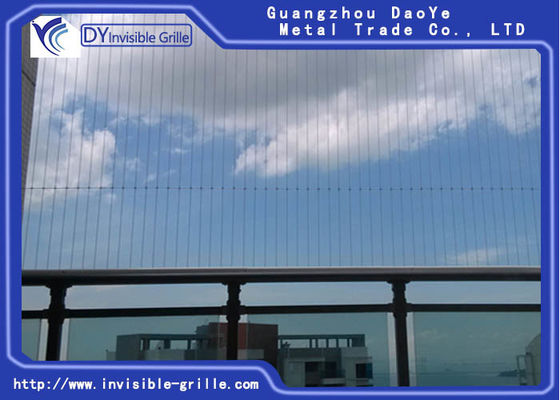Tòa nhà cao tầng màu xám 6m # 316 Lưới tản nhiệt vô hình an toàn cho ban công