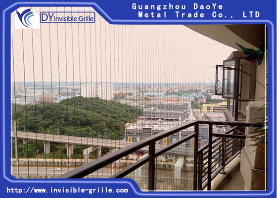 Bên ngoài an toàn nhôm Hồ sơ 6m Ban công vô hình Grill