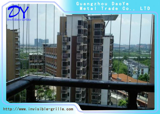 Chống ăn mòn Ban công Lưới tản nhiệt vô hình 2.0mm Dây cường độ kéo