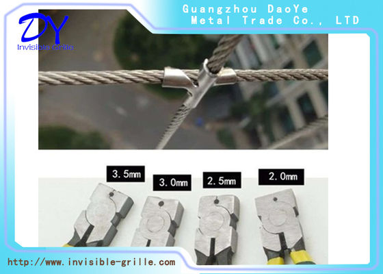 Kẹp chữ thập bằng thép không gỉ chống cháy cho 316 dây 304 Lưới tản nhiệt an toàn vô hình