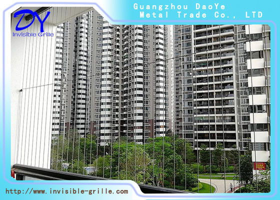 2.0mm 316 Dây thép không gỉ Ban công Lưới tản nhiệt vô hình cho tòa nhà cao tầng