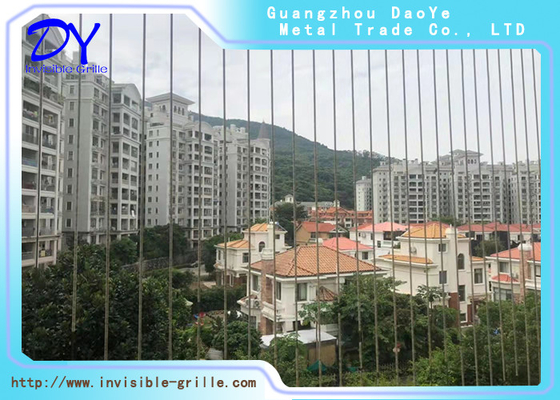 Ban công nướng Thiết kế lan can dây Hàng rào an ninh vô hình